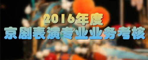 女人的逼欠操国家京剧院2016年度京剧表演专业业务考...